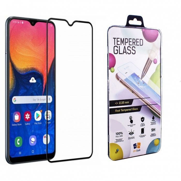 Стекло защитное Drobak Samsung Galaxy A01 (Black) Фото