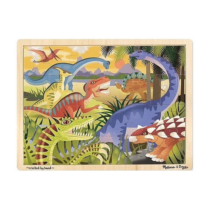 Пазл Melissa&Doug в рамке Динозавры, 24 элемента Фото