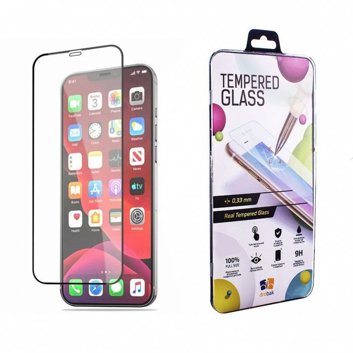 Стекло защитное Drobak Apple iPhone 12 (Black) (222292) Фото