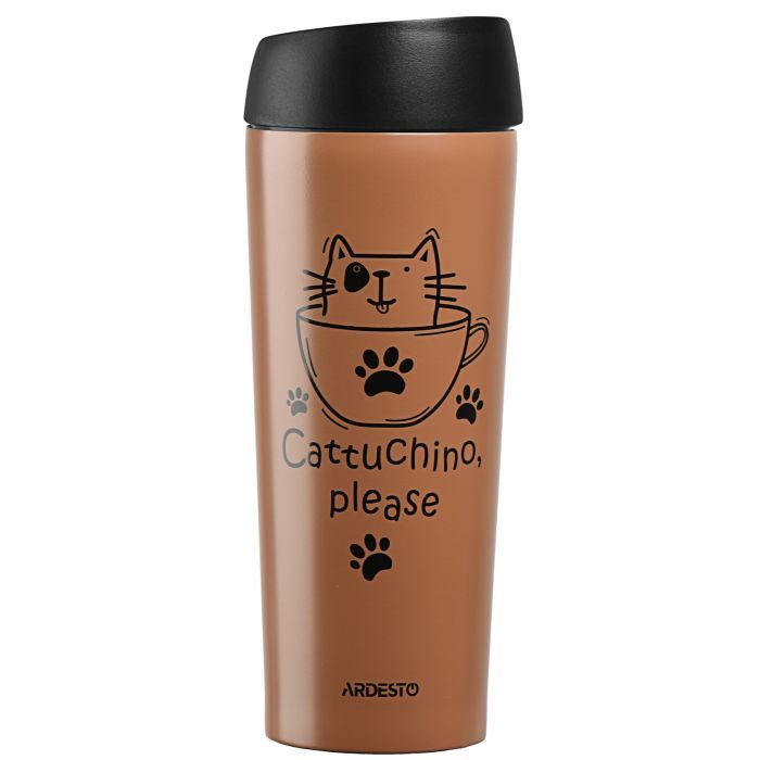 Термокружка Ardesto Coffee Time Cat 450 мл Mocco Фото