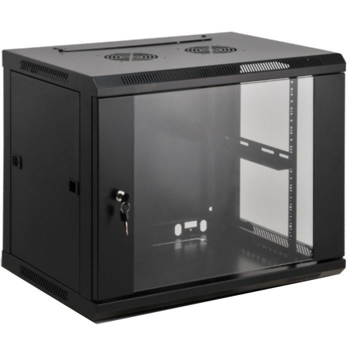 Шкаф настенный Kingda 18U 19" 600x600 RAL9004 Фото