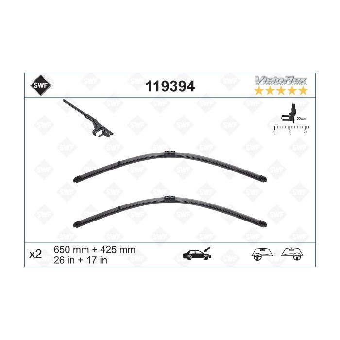 Щетка стеклоочистителя SWF 119394 Фото