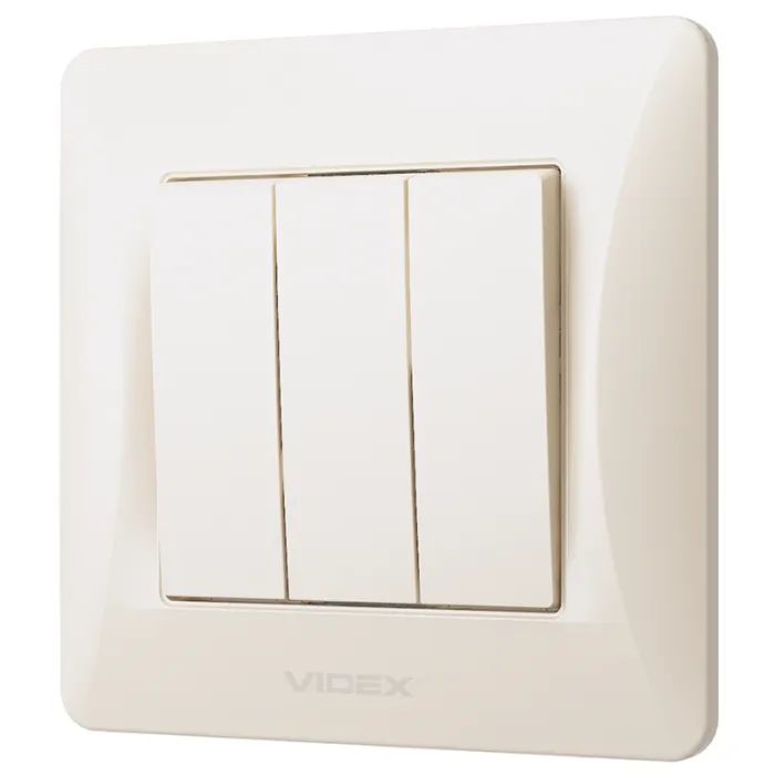 Выключатель Videx BINERA 3кл кремовый Фото