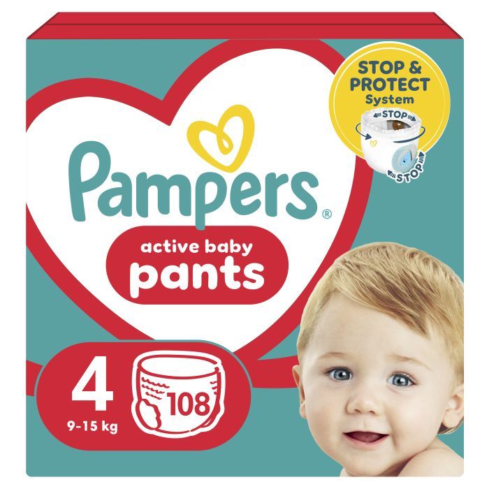Подгузники Pampers трусики Maxi Pants Размер 4 (9-15 кг) 108 шт. Фото
