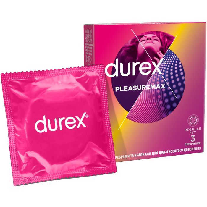 Презервативы Durex Pleasuremax с силиконовой смазкой с ребрами и точк Фото