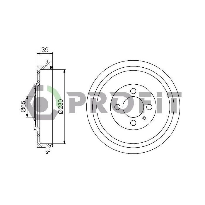 Тормозной барабан Profit 5020-0092 Фото