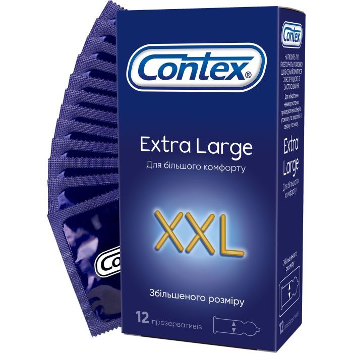 Презервативы Contex Extra Large увеличенного размера с силиконовой сма Фото