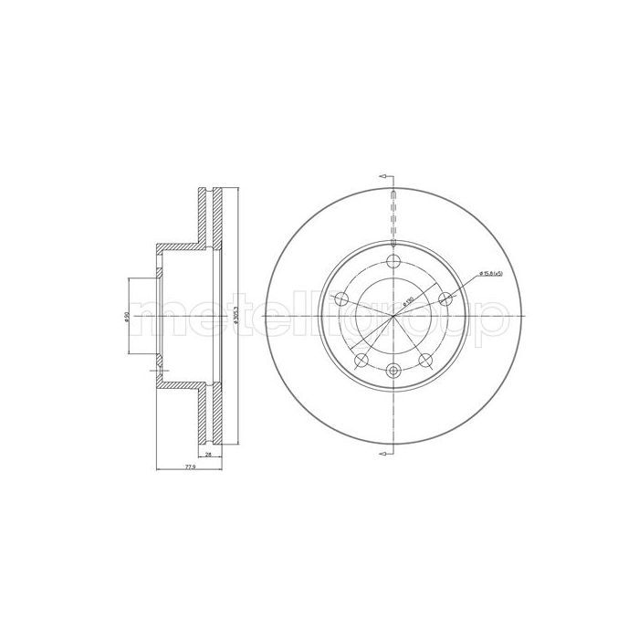 Тормозной диск METELLI 23-0532C Фото