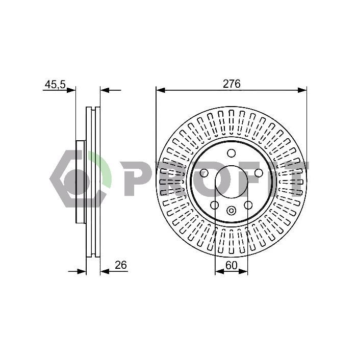 Тормозной диск Profit 5010-1869 Фото
