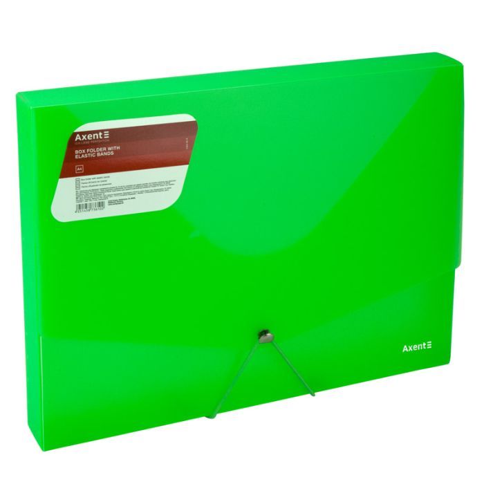 Папка на резинках Axent A4 800 мкм Transparent green Фото