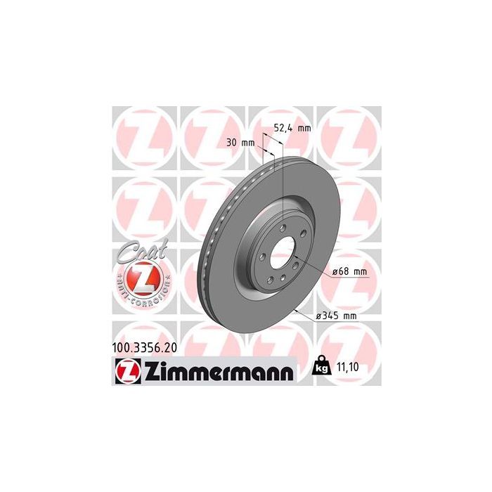 Тормозной диск ZIMMERMANN 100.3356.20 Фото