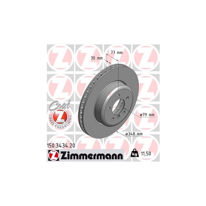 Тормозной диск ZIMMERMANN 150.3434.20 Фото
