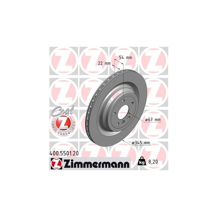 Тормозной диск ZIMMERMANN 400.5501.20 Фото