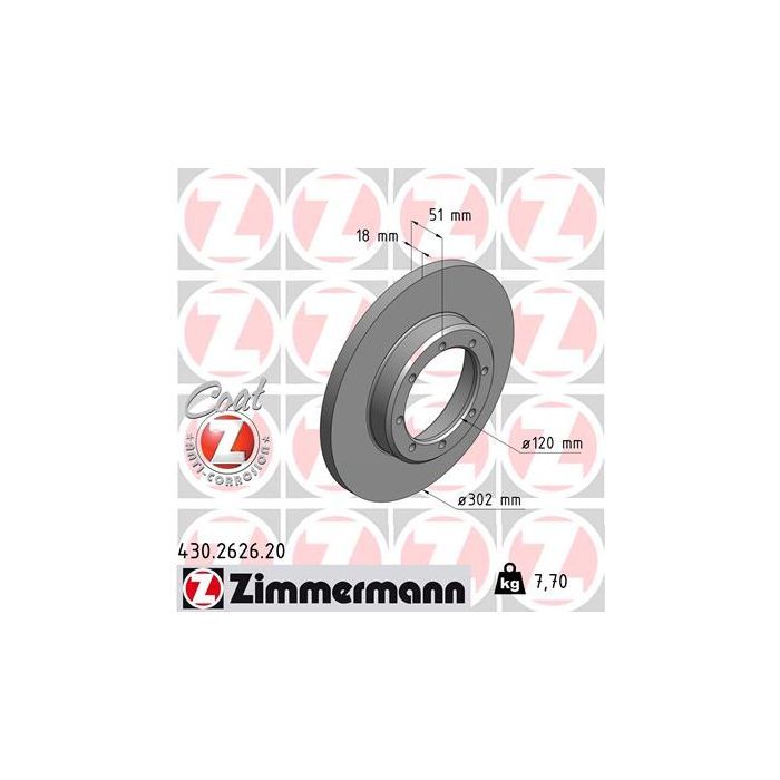 Тормозной диск ZIMMERMANN 430.2626.20 Фото