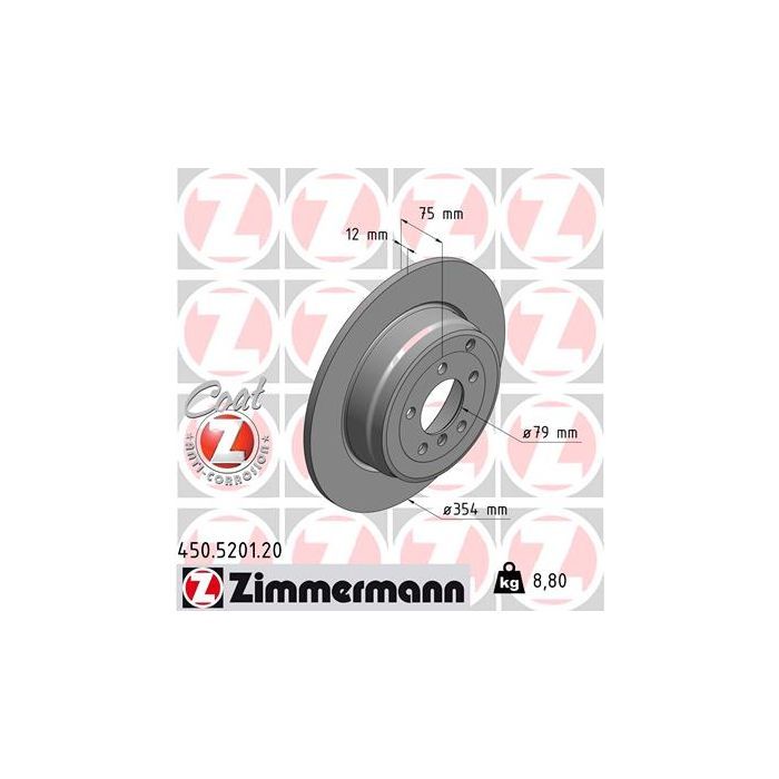 Тормозной диск ZIMMERMANN 450.5201.20 Фото
