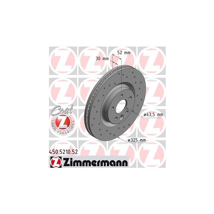 Тормозной диск ZIMMERMANN 450.5210.52 Фото