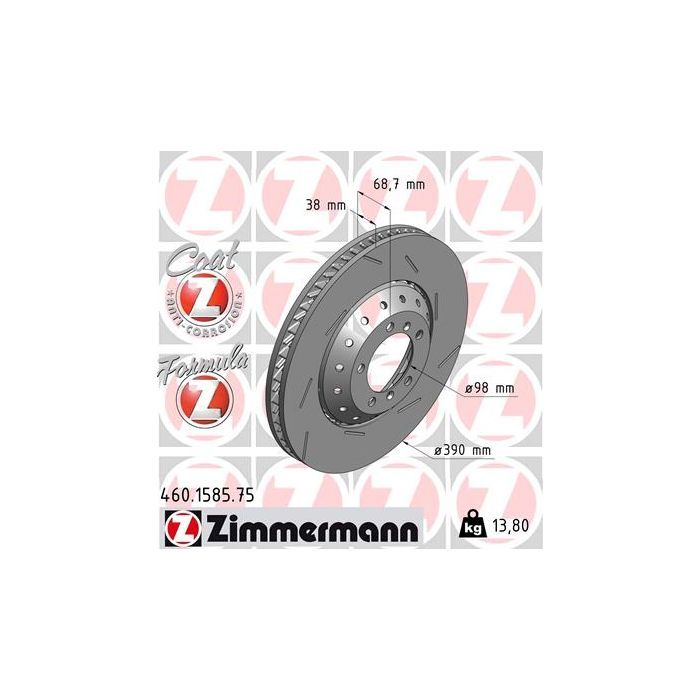 Тормозной диск ZIMMERMANN 460.1585.75 Фото