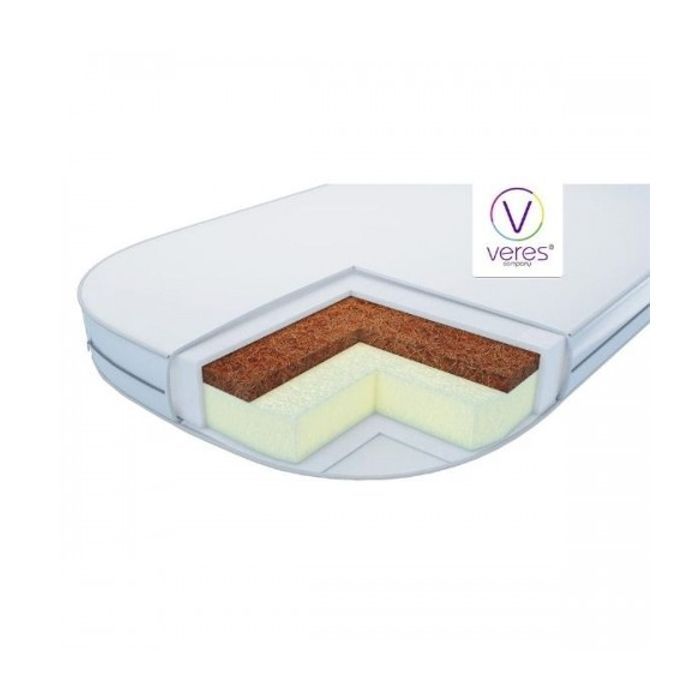 Матрас для детской кроватки Верес для люльки Coconut + Elastic foam 80 * 60 * 7 см Фото
