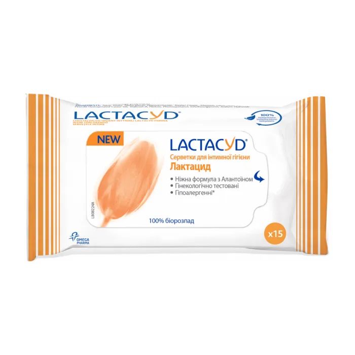 Салфетки для интимной гигиены Lactacyd 15 шт. Фото