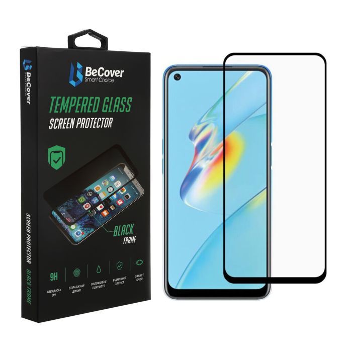 Стекло защитное BeCover Oppo A54 Black Фото