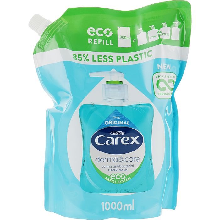 Жидкое мыло Carex Splash антибактеріальне змінний блок 1 л Фото