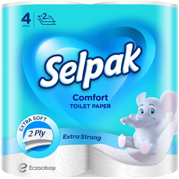 Туалетная бумага Selpak Comfort 2 слоя 4 рулона Фото