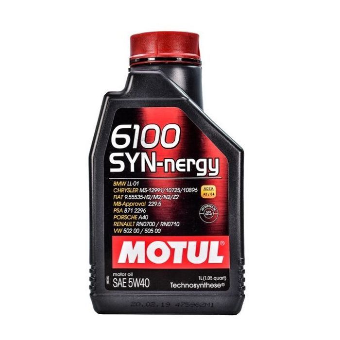 Моторное масло MOTUL 6100 Syn-nergy 5w40 1л Фото
