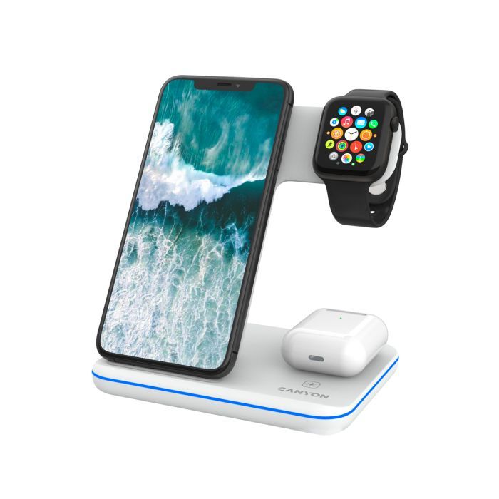 Зарядное устройство Canyon WS-303 3in1 Wireless charger Фото