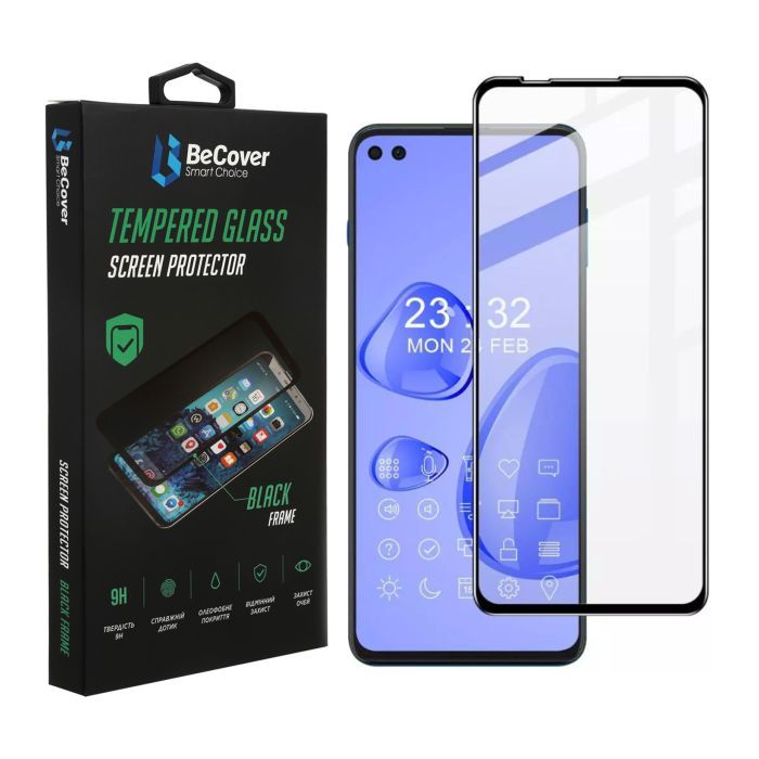 Стекло защитное BeCover Motorola Moto G100 Black Фото