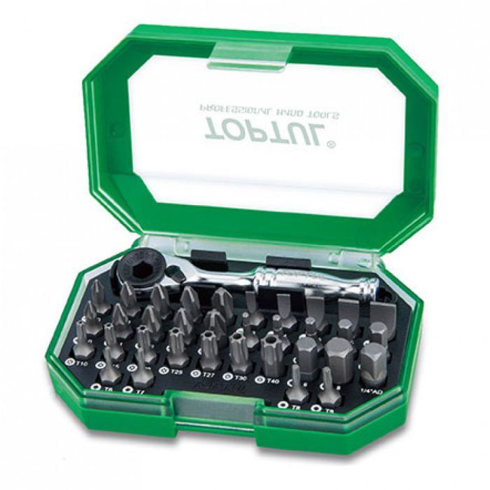 Набор бит Toptul с трещоткой 1/4" 35ед. Фото