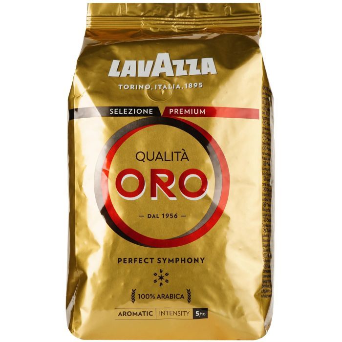 Кофе Lavazza в зернах 1000г, пакет Qualita Oro Фото