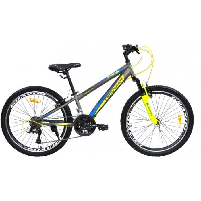 Велосипед Crossride Shark 24" рама-13" St Grey/Yellow Фото