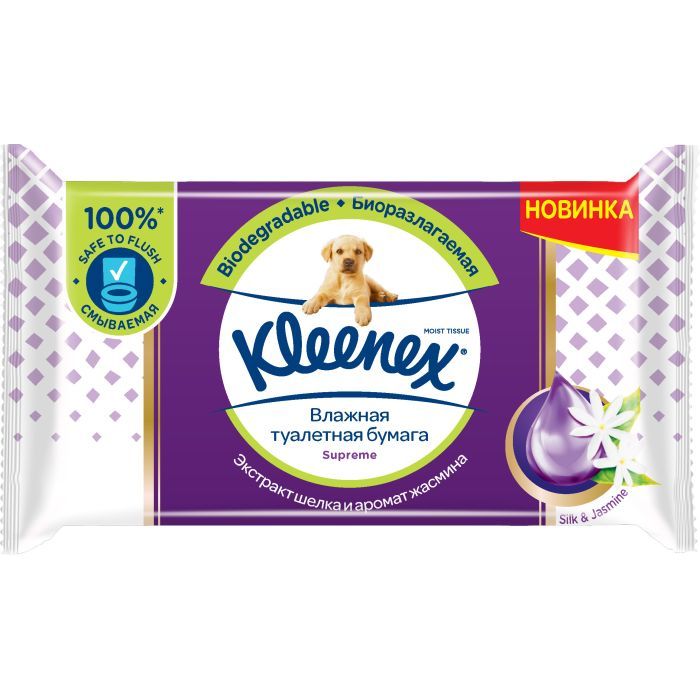 Туалетная бумага Kleenex Supreme влажная 38 шт. Фото