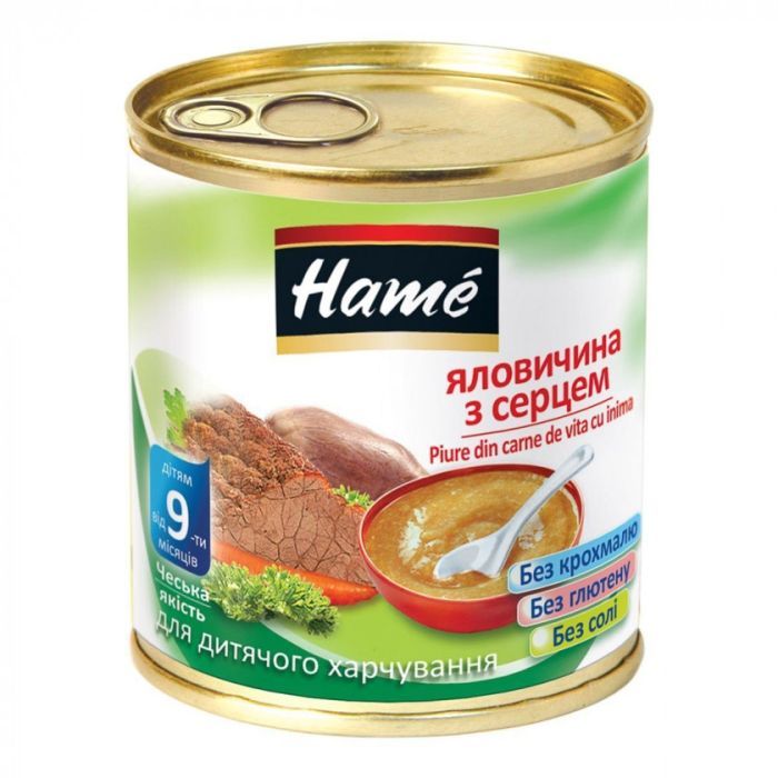 Детское пюре Hame говядина с сердцем, 100 г Фото