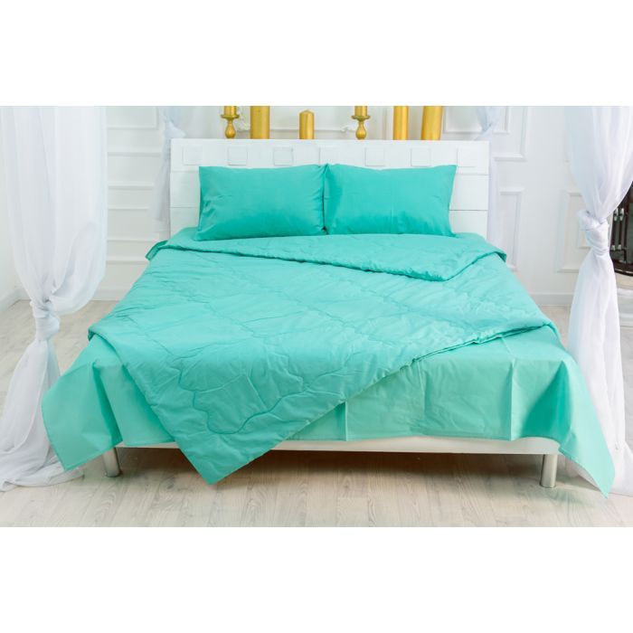 Одеяло MirSon антиаллергенное Летнее с Ecosilk 2347 Mint 110x140 Фото