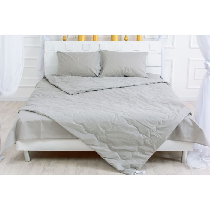 Одеяло MirSon бавовняна Літня №2352 Light Gray 110x140 Фото