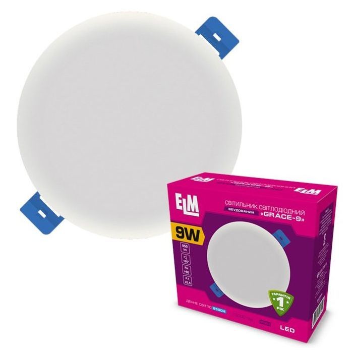 Светильник ELM Grace - 9W 6500K Фото