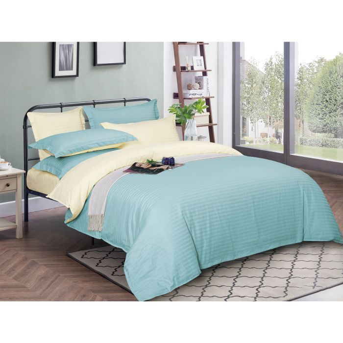 Постельное белье MirSon Satin Stripe 30-0013+ 30-0002Sensuous160х220 Сімей Фото