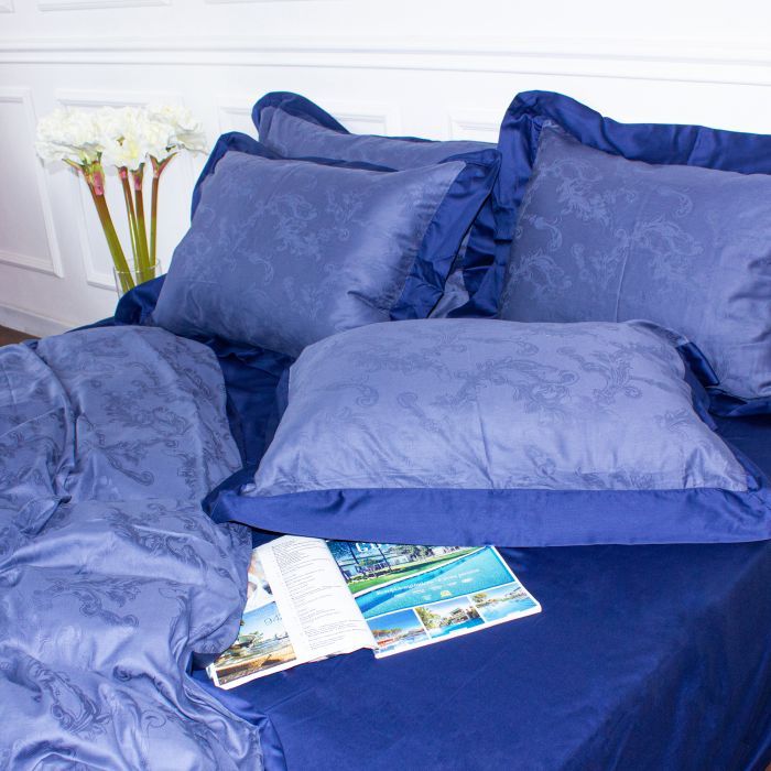 Постельное белье MirSon Satin Жаккард Raging sea 220х240 Фото