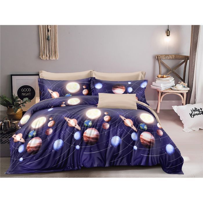 Постельное белье MirSon Сатин 22-1282-1 Night Space 110х140 Фото