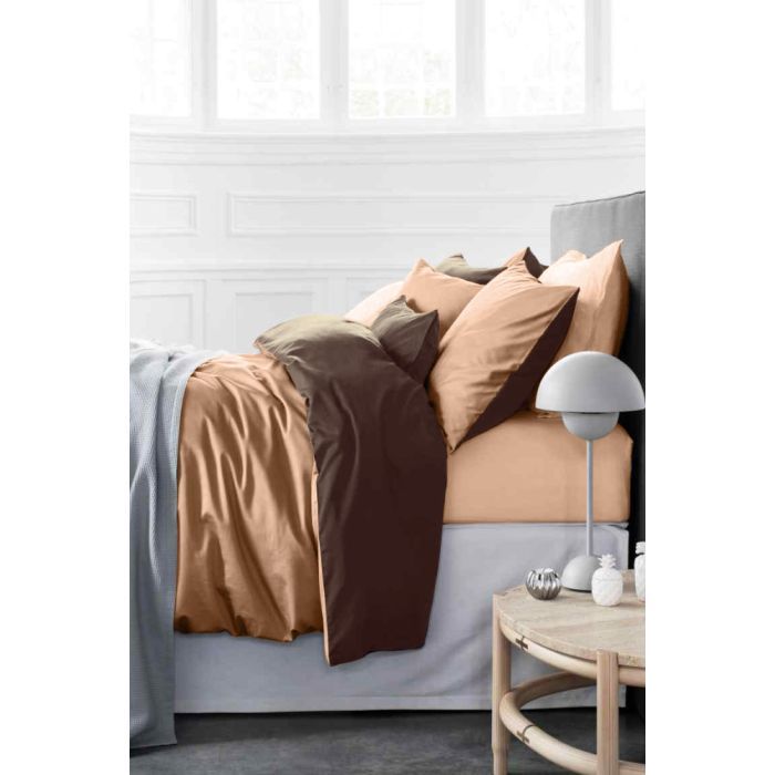 Постельное белье MirSon Сатин Premium Cappuccino 0165+0211 175х210 Фото
