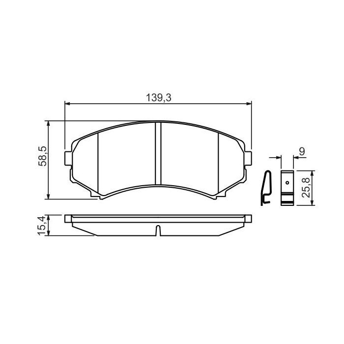 Тормозные колодки Bosch 0 986 424 709 Фото