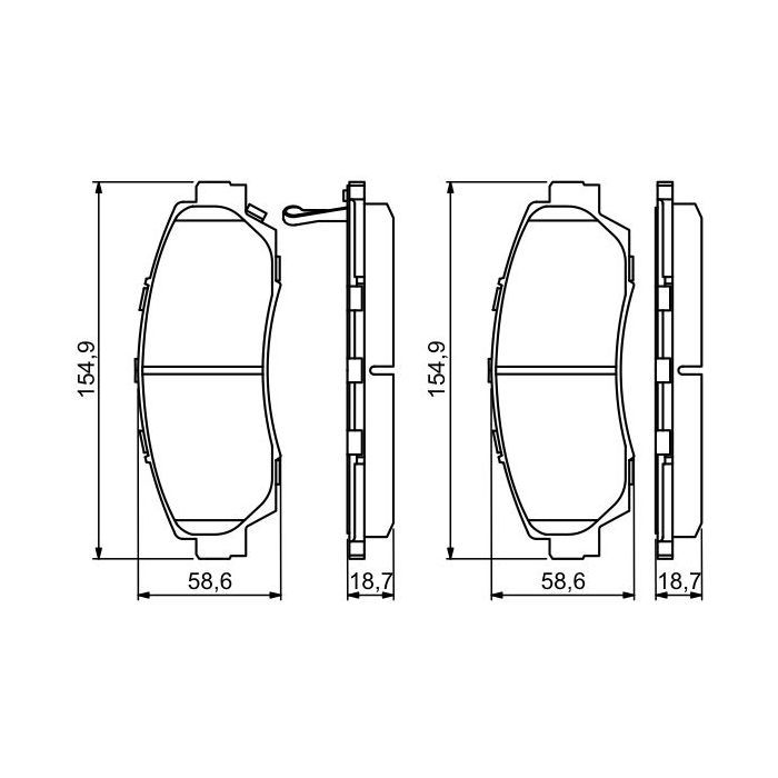 Тормозные колодки Bosch 0 986 494 308 Фото
