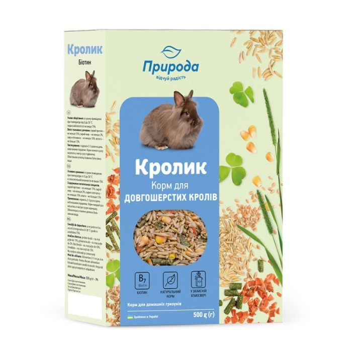 Корм для грызунов Природа «Кролик» + Биотин 500 г Фото