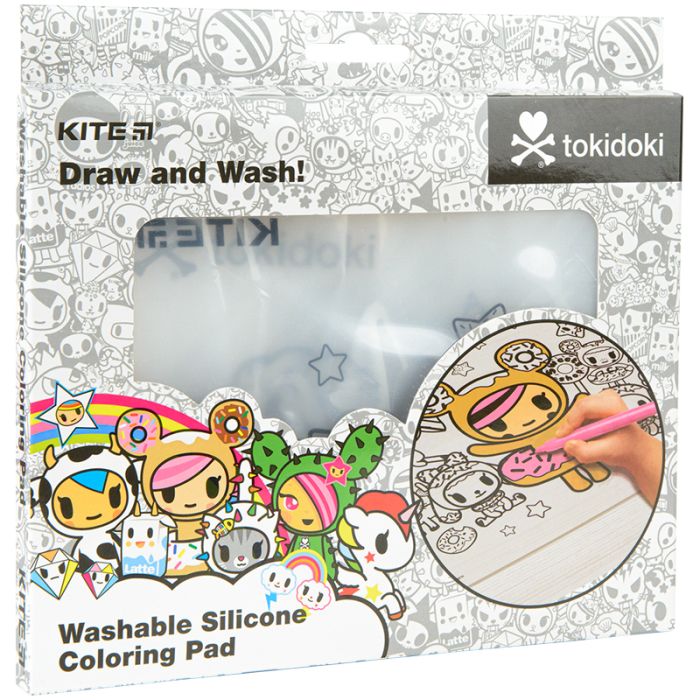 Подкладка настольная Kite силиконовая раскраска tokidoki, 30х40см Фото
