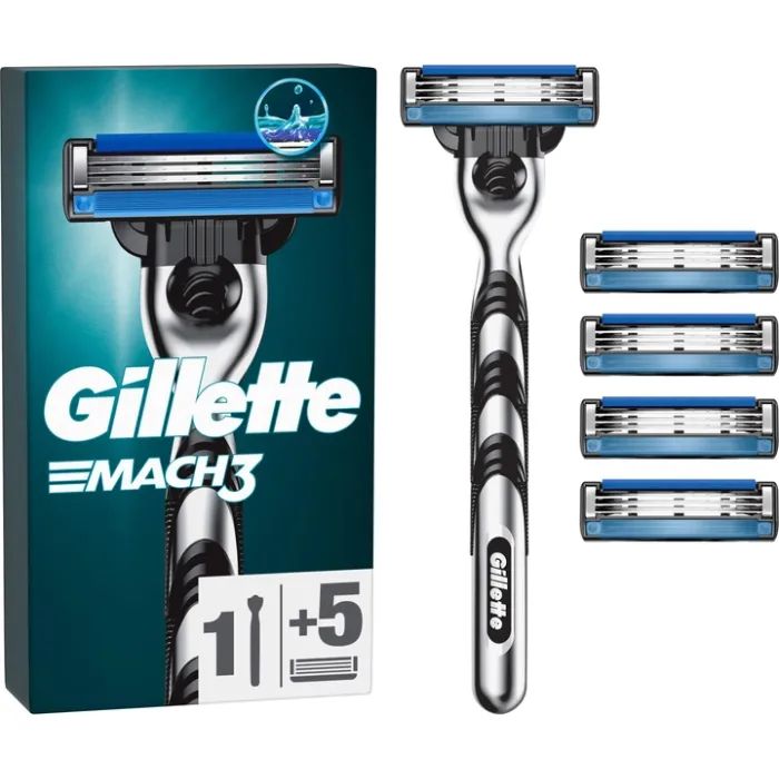 Бритва Gillette Mach3 c 5 сменными картриджами Фото