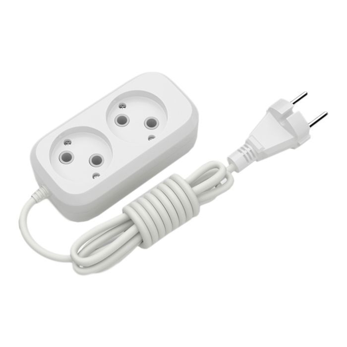 Сетевой удлинитель Electrum C-ES-1783 3.0m, 2 роз, white Фото