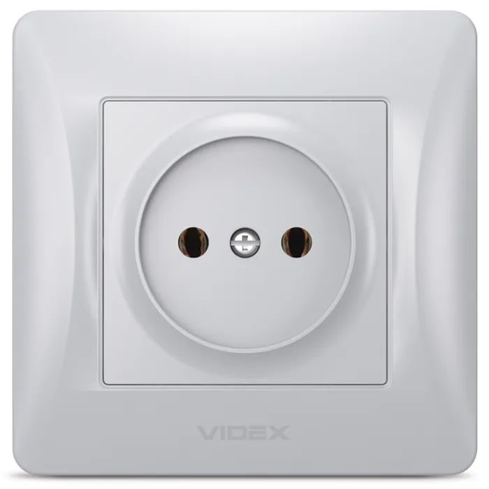 Розетка Videx BINERA 1ая серебр Фото