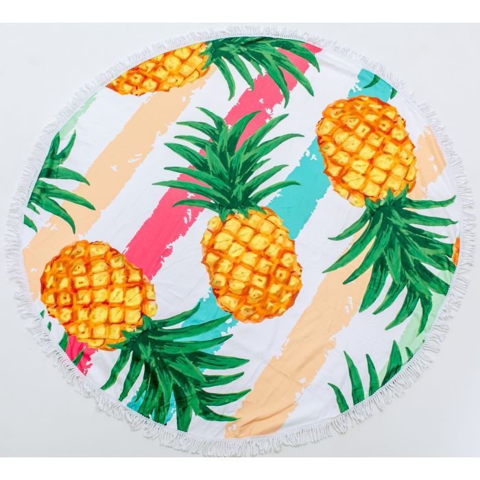 Полотенце MirSon пляжний №5060 Summer Time Pineapple 150x150 см Фото