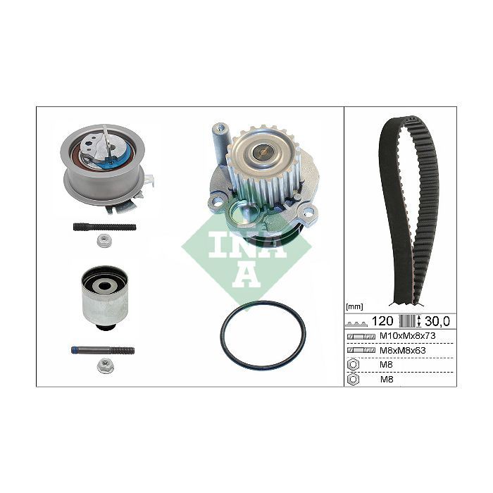 Комплект ремня ГРМ с помпой INA 530 0201 32 Фото